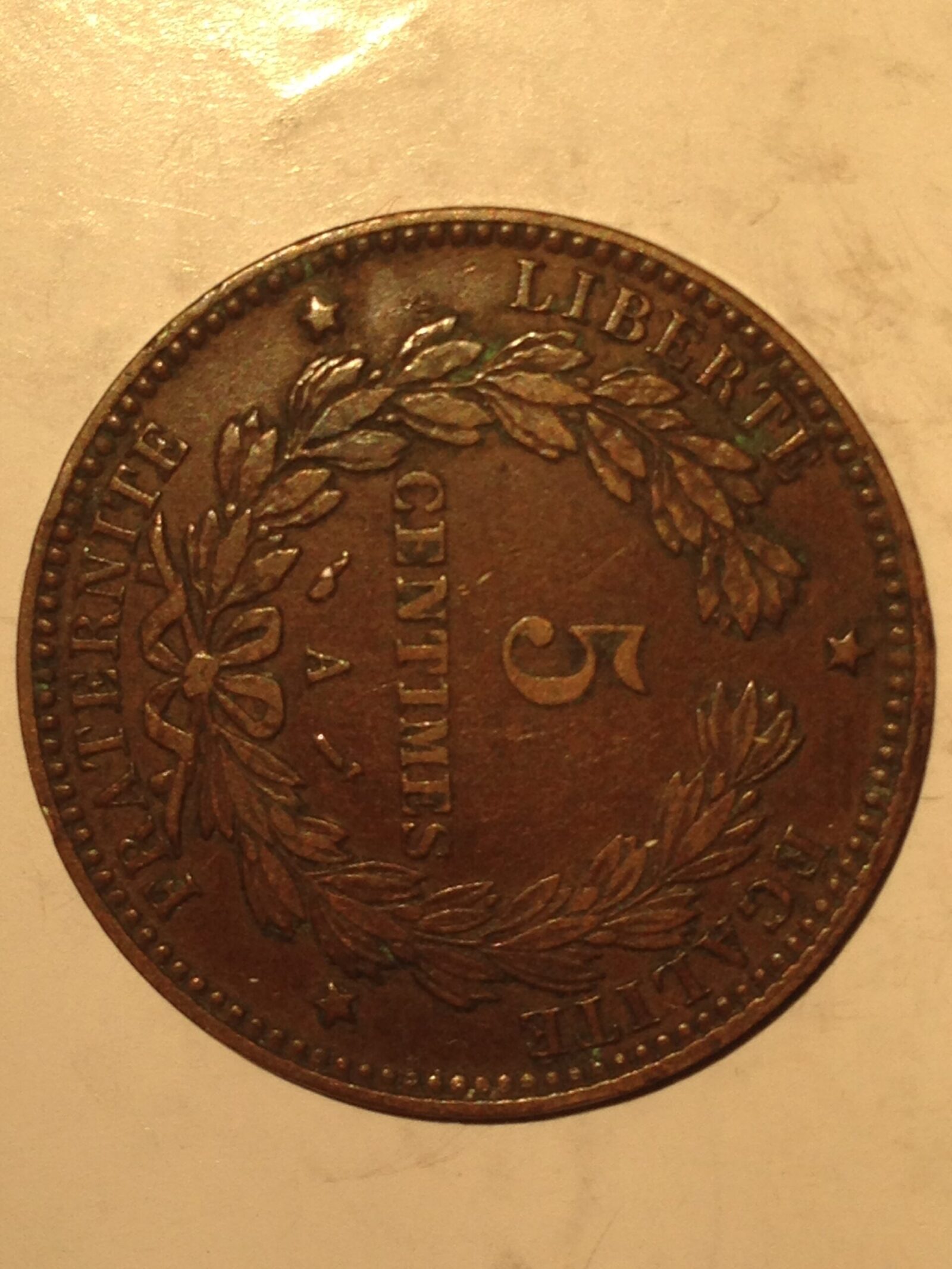 France 1896-A 5 Centime XF/AU - Image 2