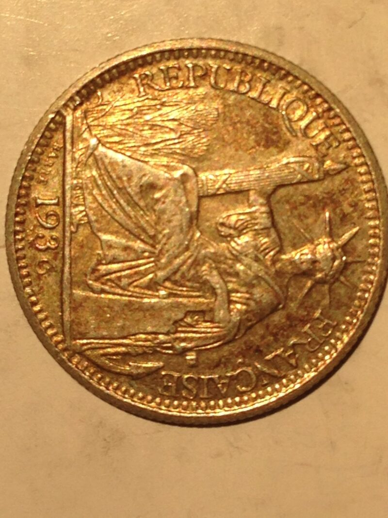 French Indochina 1936-A 10 Centime AU