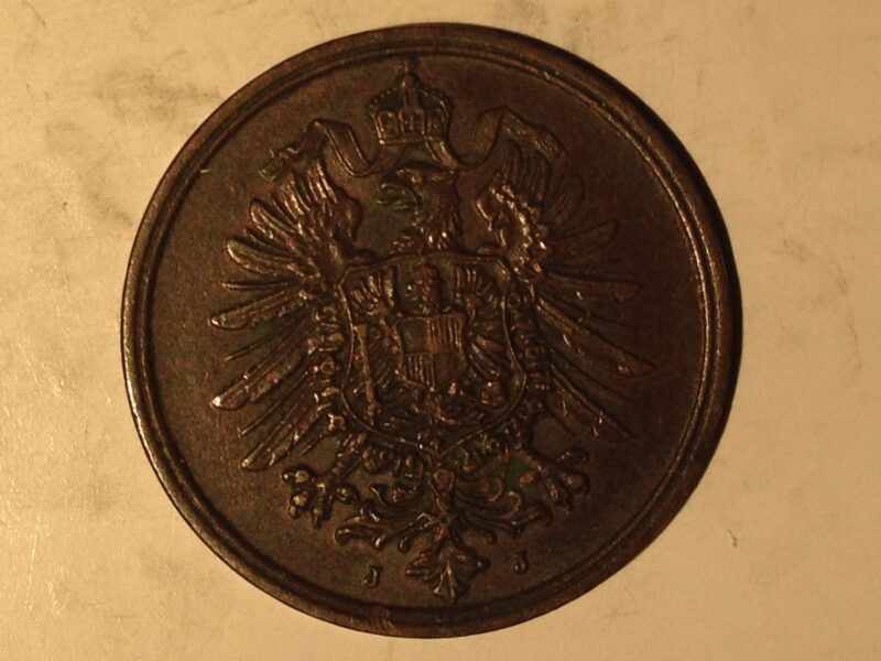 Germany 1875-S 2 Pfennig XF/AU