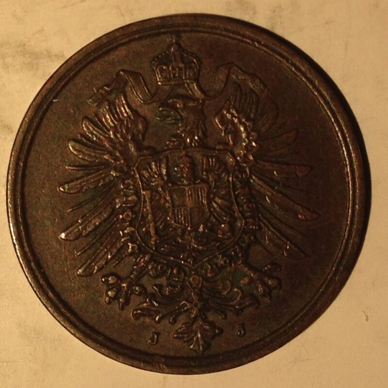 Germany 1875-S 2 Pfennig XF/AU