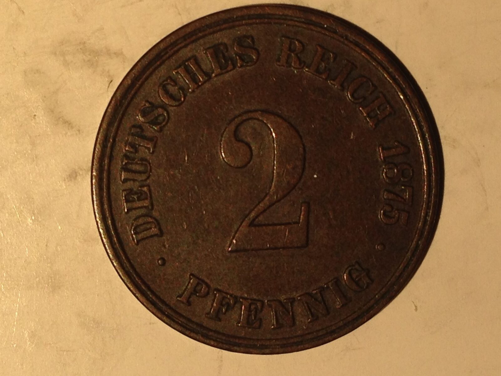 Germany 1875-S 2 Pfennig XF/AU - Image 2