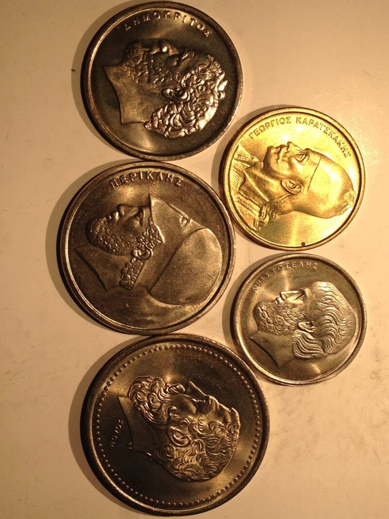 Greece 1982 Five Coin Set MS-64 to 65