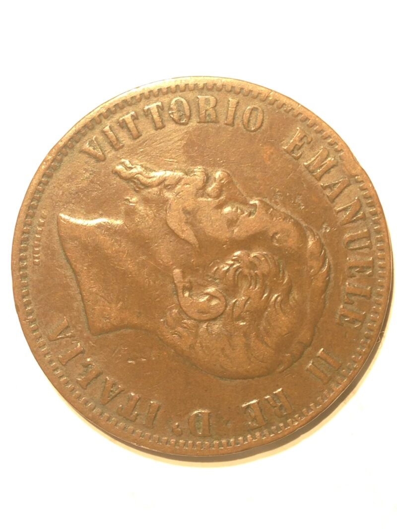 Italy 1867 H 10 Centesimi XF