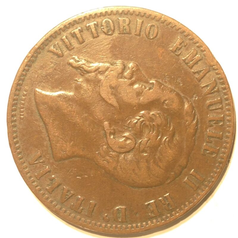 Italy 1867 H 10 Centesimi XF