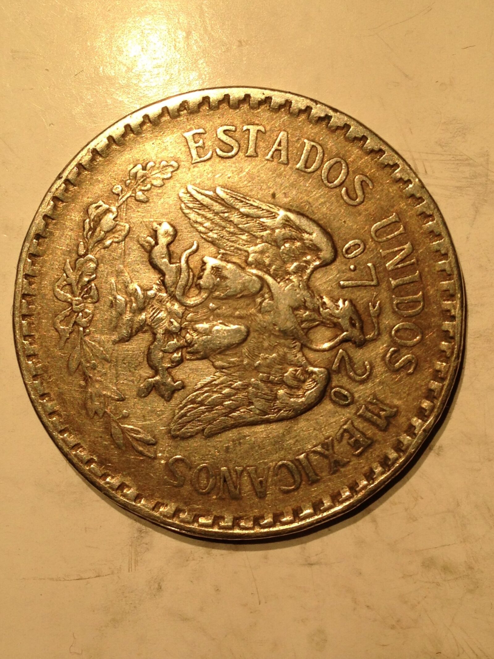 Mexico 1923 1 Peso VF - Image 2