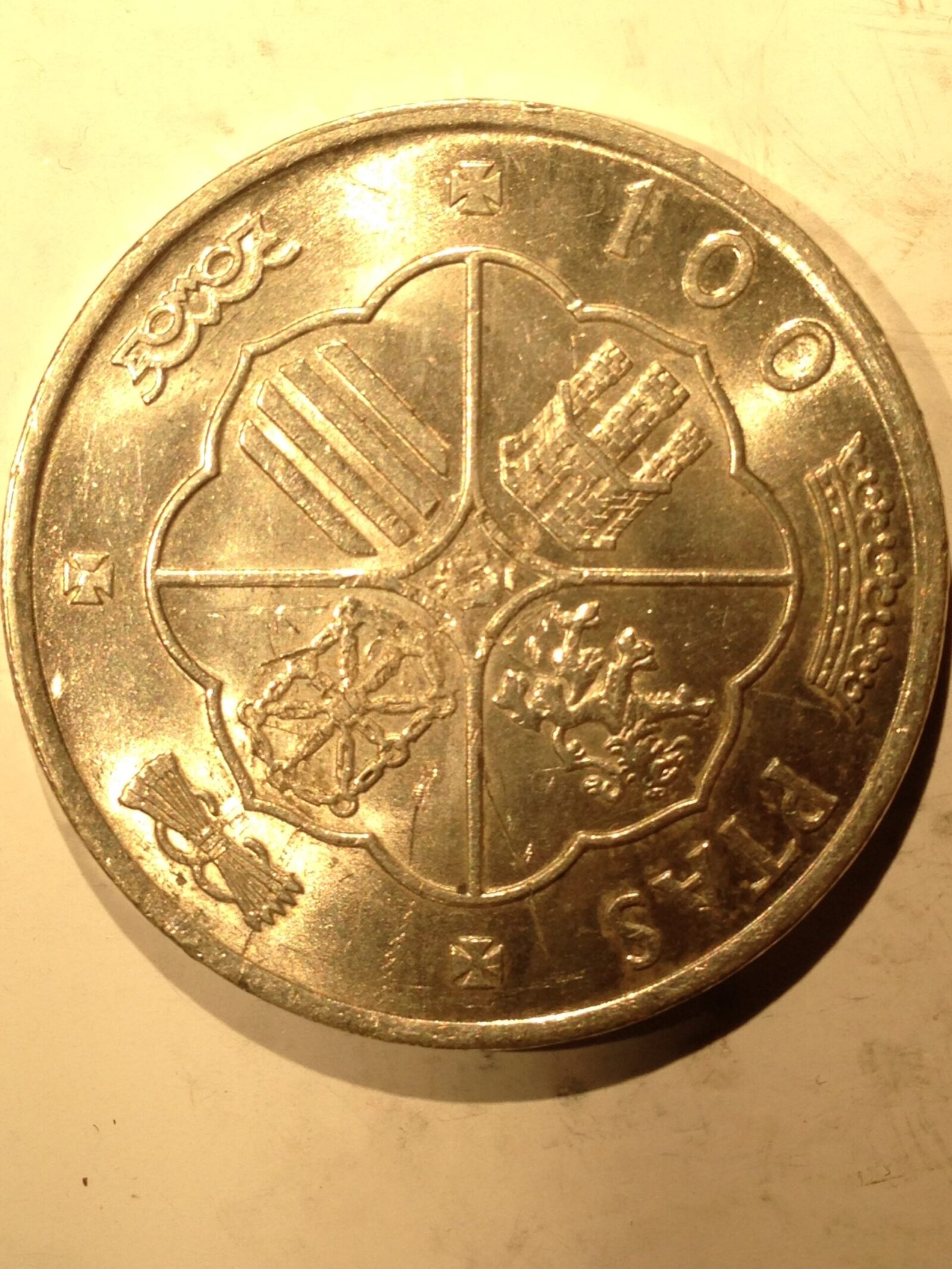 Spain 1966 100 Pesetas BU - Image 2