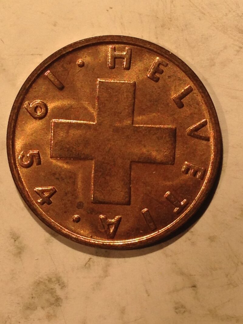 Switzerland 1954 B Rappen MS-65