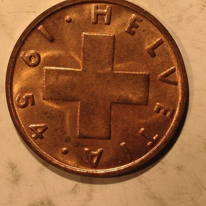 Switzerland 1954 B Rappen MS-65