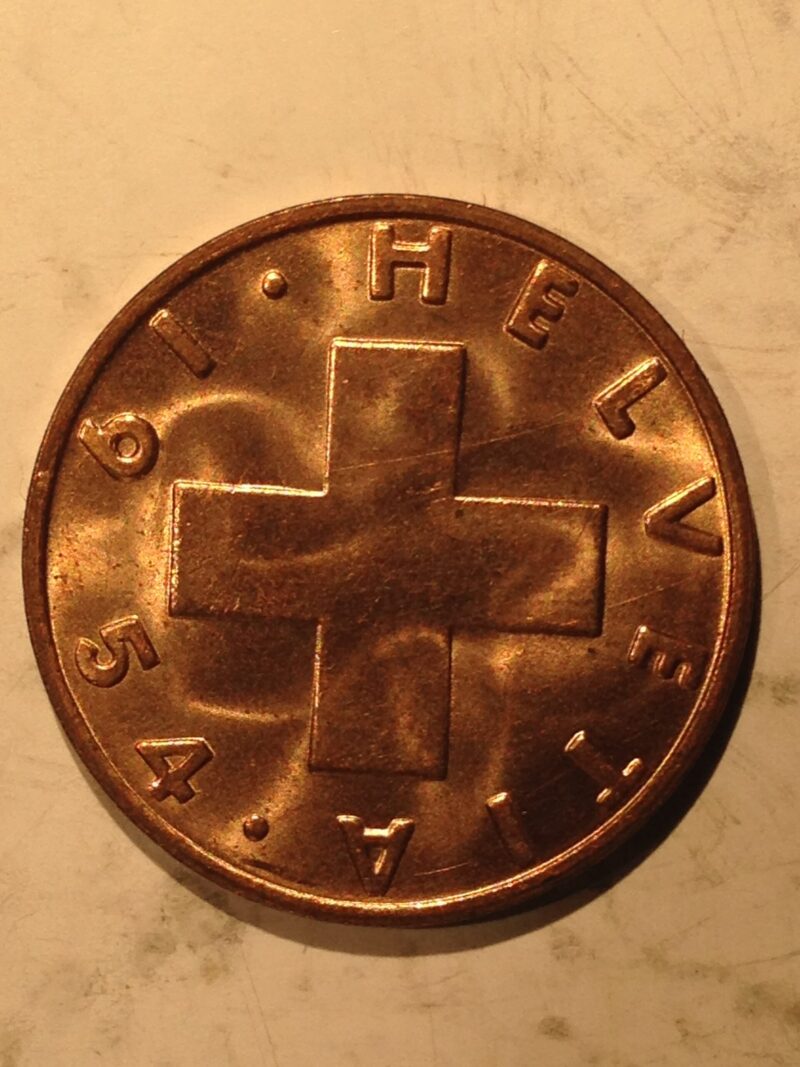 Switzerland 1954 B 2 Rappen MS-65