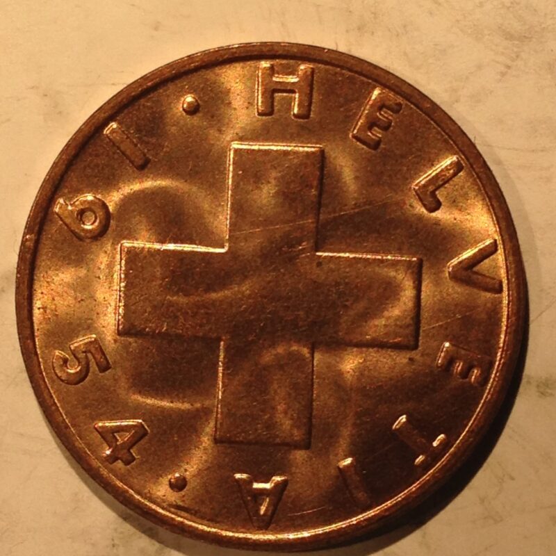 Switzerland 1954 B 2 Rappen MS-65