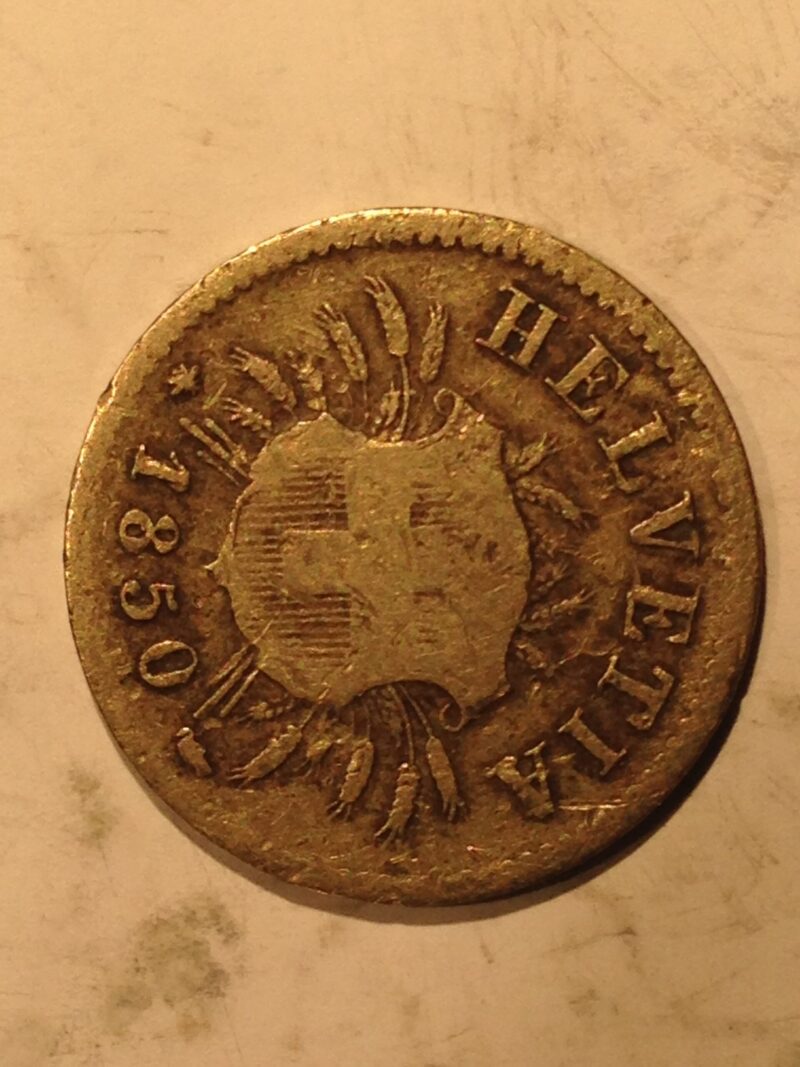 Switzerland 1850 5 Rappen F