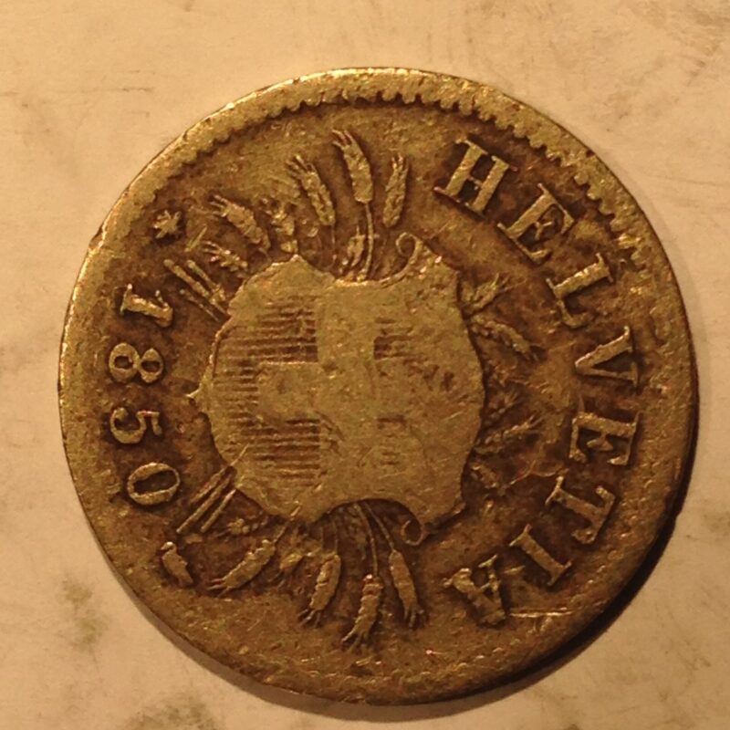 Switzerland 1850 5 Rappen F