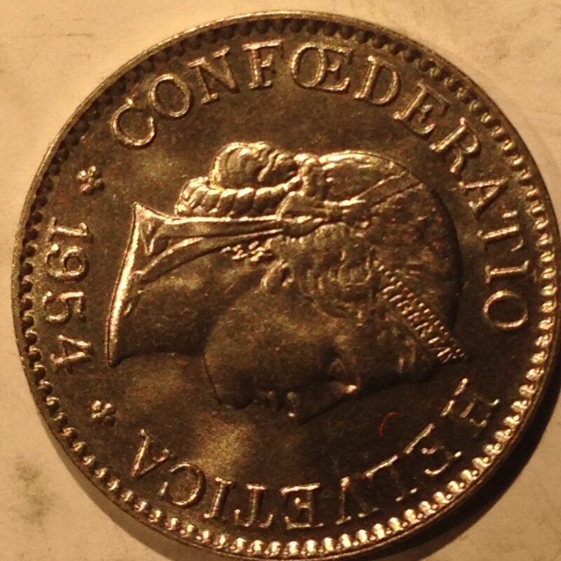 Switzerland 1954 B 10 Rappen Gem BU