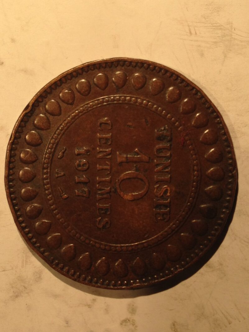 Tunisia 1917 A 10 Centimes VF+