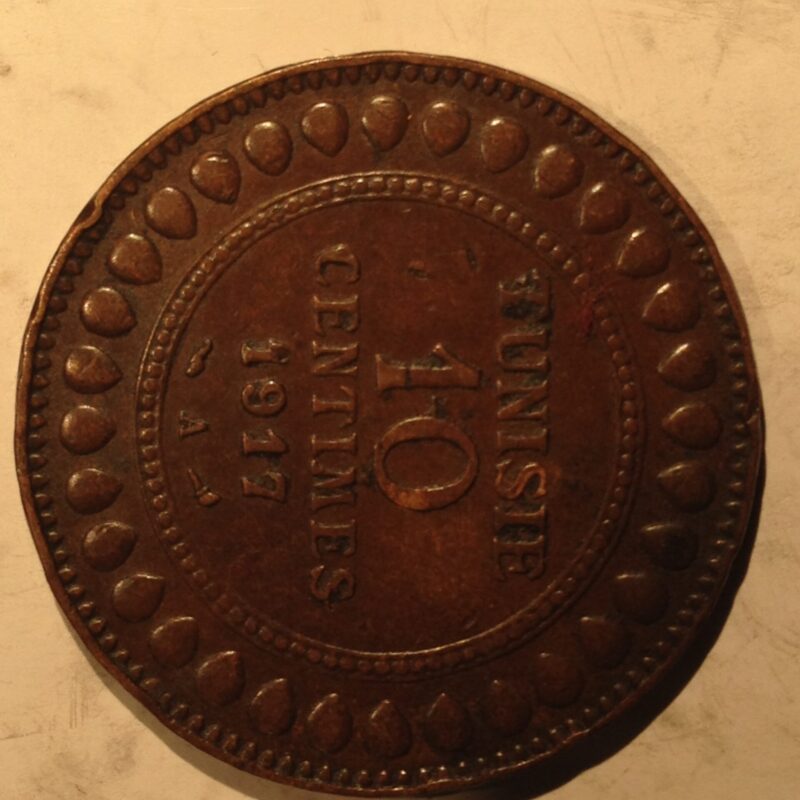 Tunisia 1917 A 10 Centimes VF+