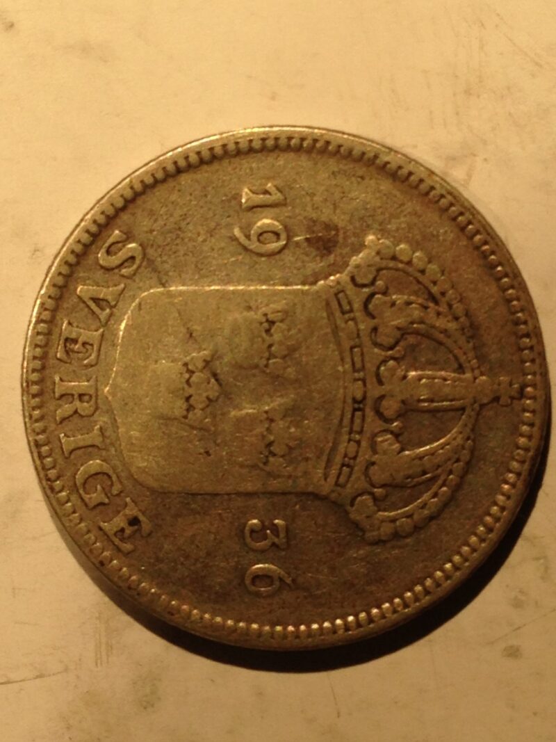 Sweden 1936 G 50 Ore VF Long 6