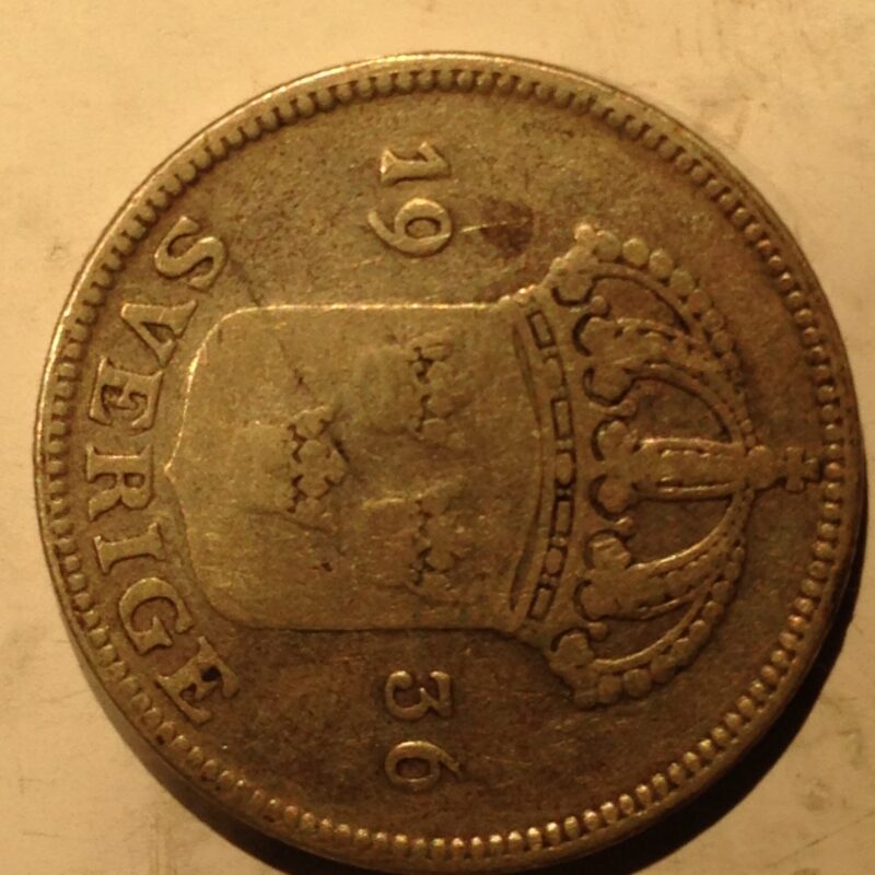 Sweden 1936 G 50 Ore VF Long 6