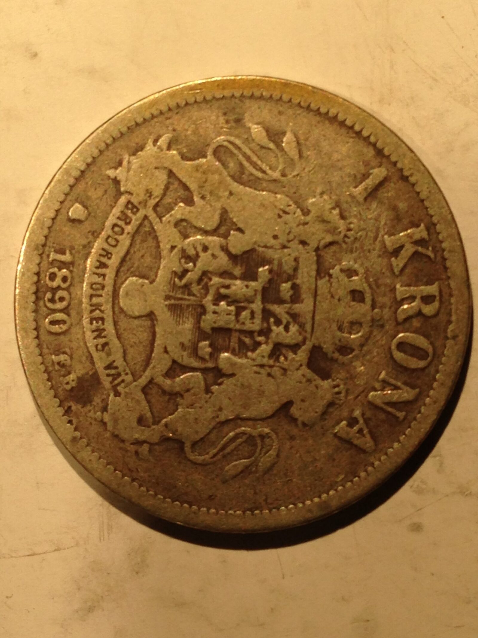 Sweden 1890 Krona G/VG - Image 2