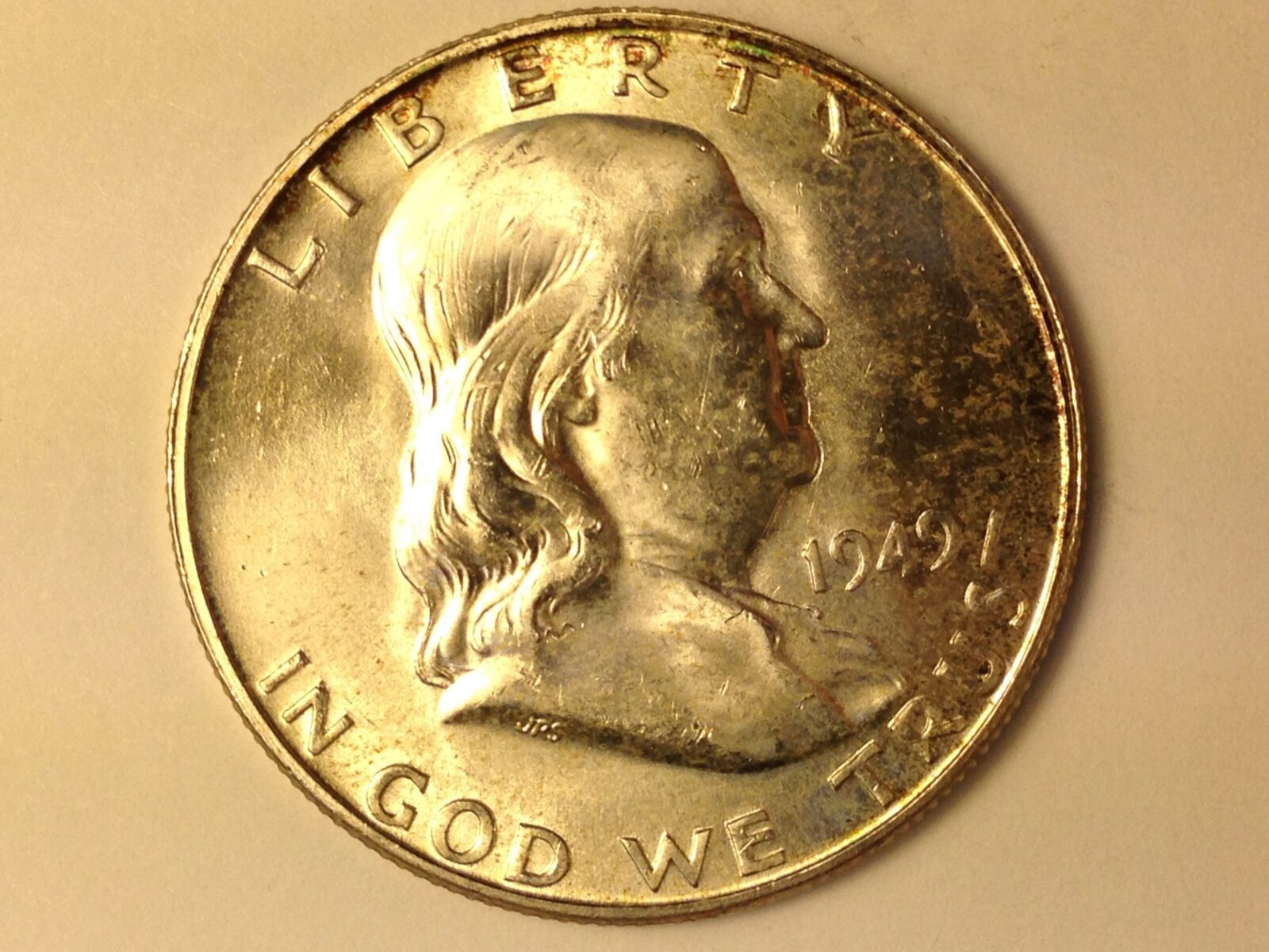1949-D Franklin Half Dollar MS-63+ FBL