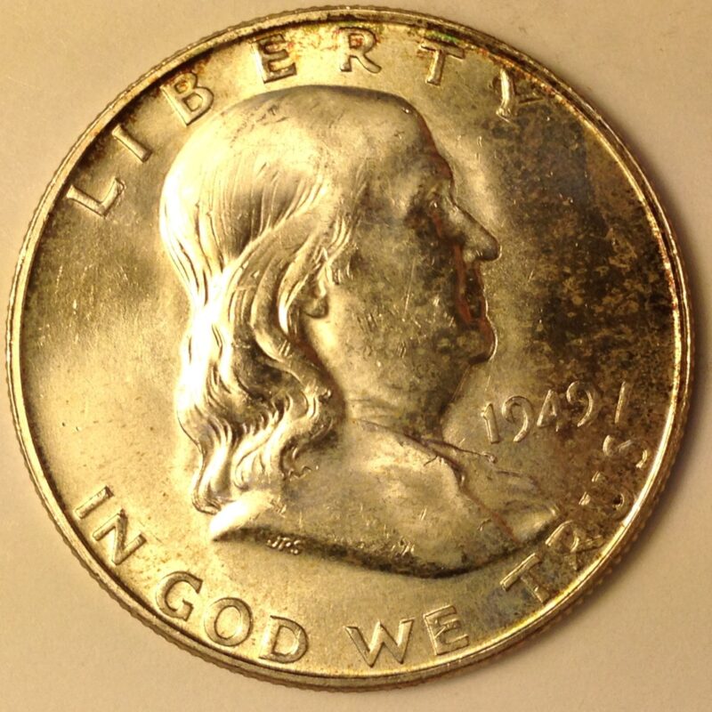 1949-D Franklin Half Dollar MS-63+ FBL