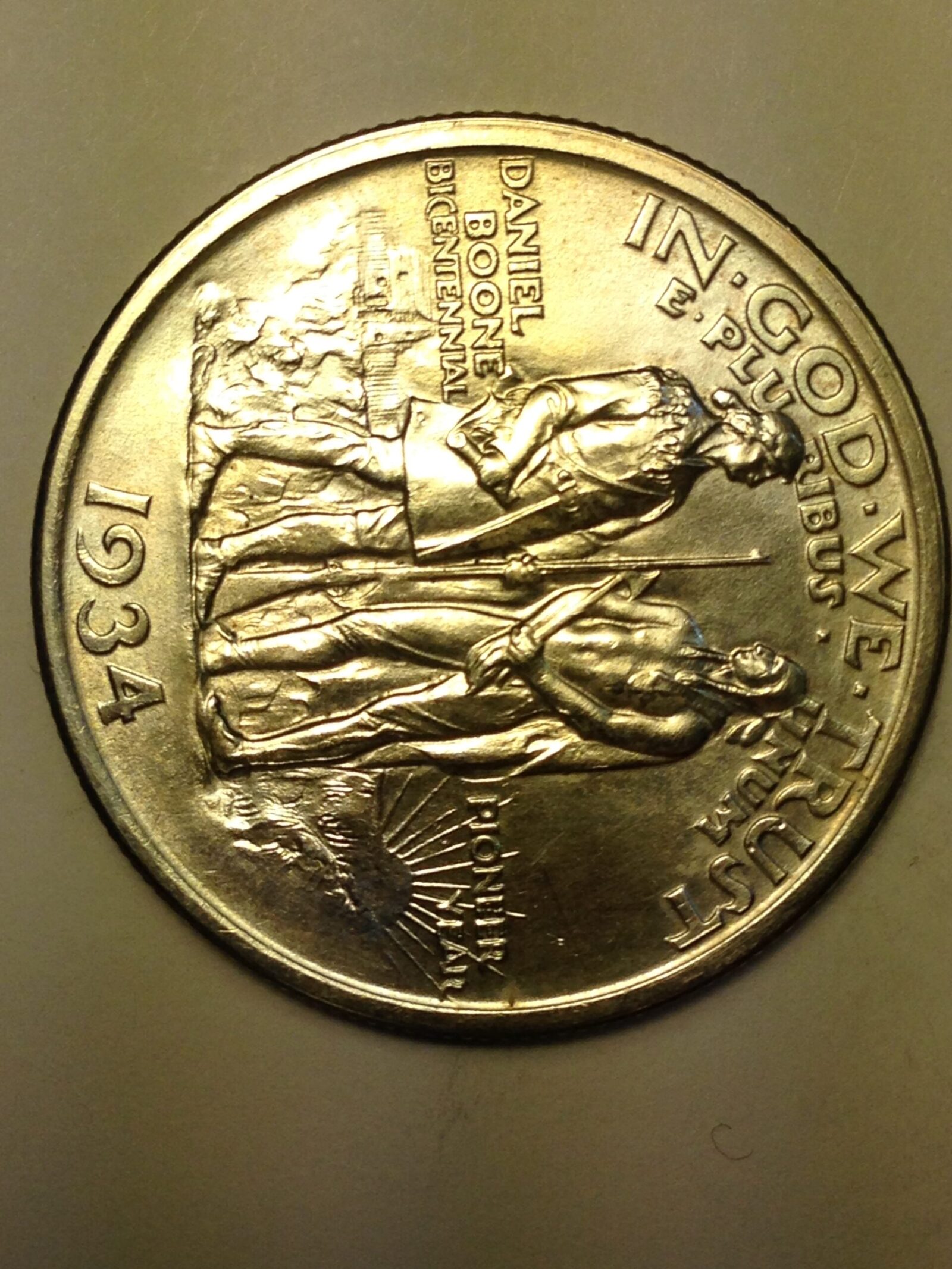 1934 Boon Commemorative Half Dollar MS-64 - Image 2