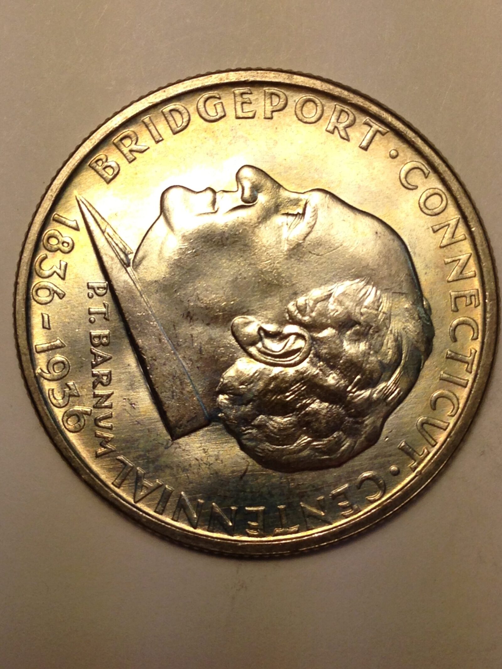 1936 Bridgeport Commemorative Half Dollar MS-65