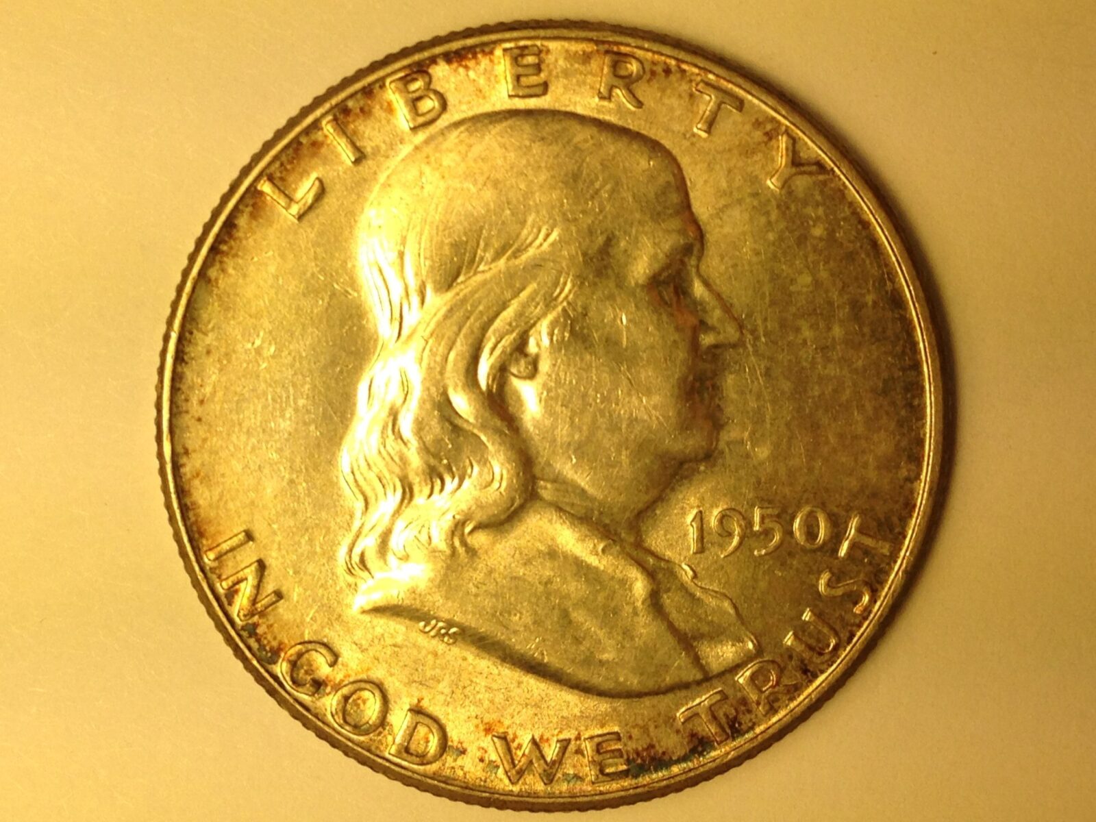 1950 Franklin Half Dollar ChBU