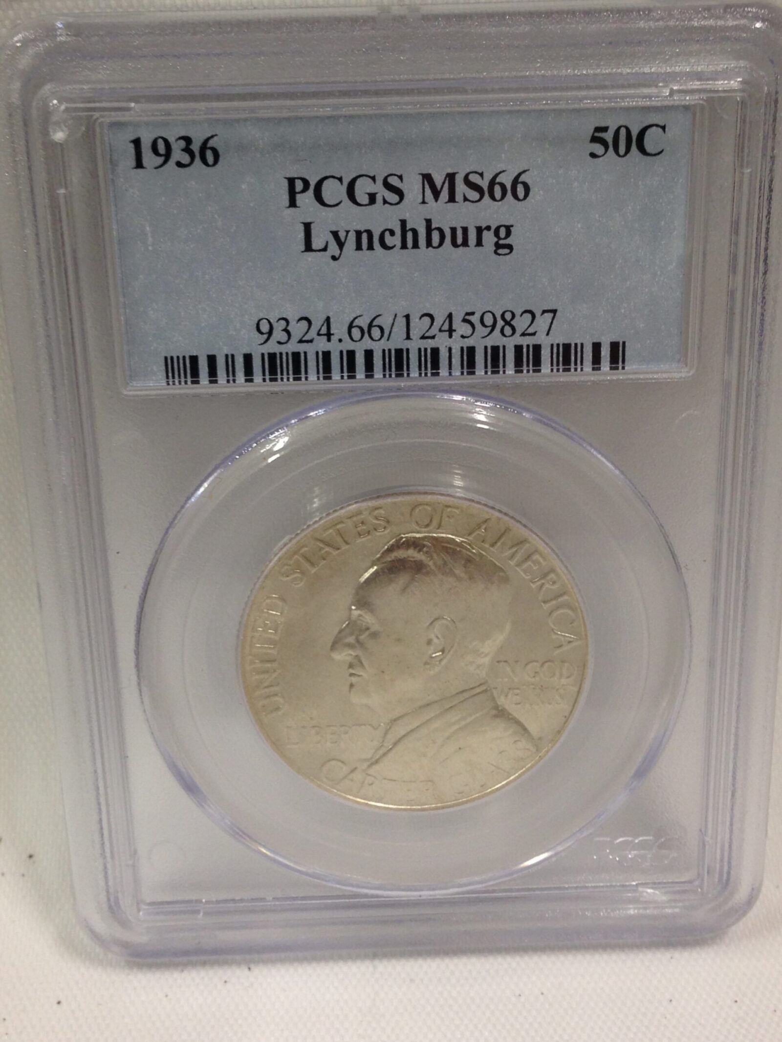 1936 Lynchburg Commemorative Half Dollar PCGS MS66 - Image 3