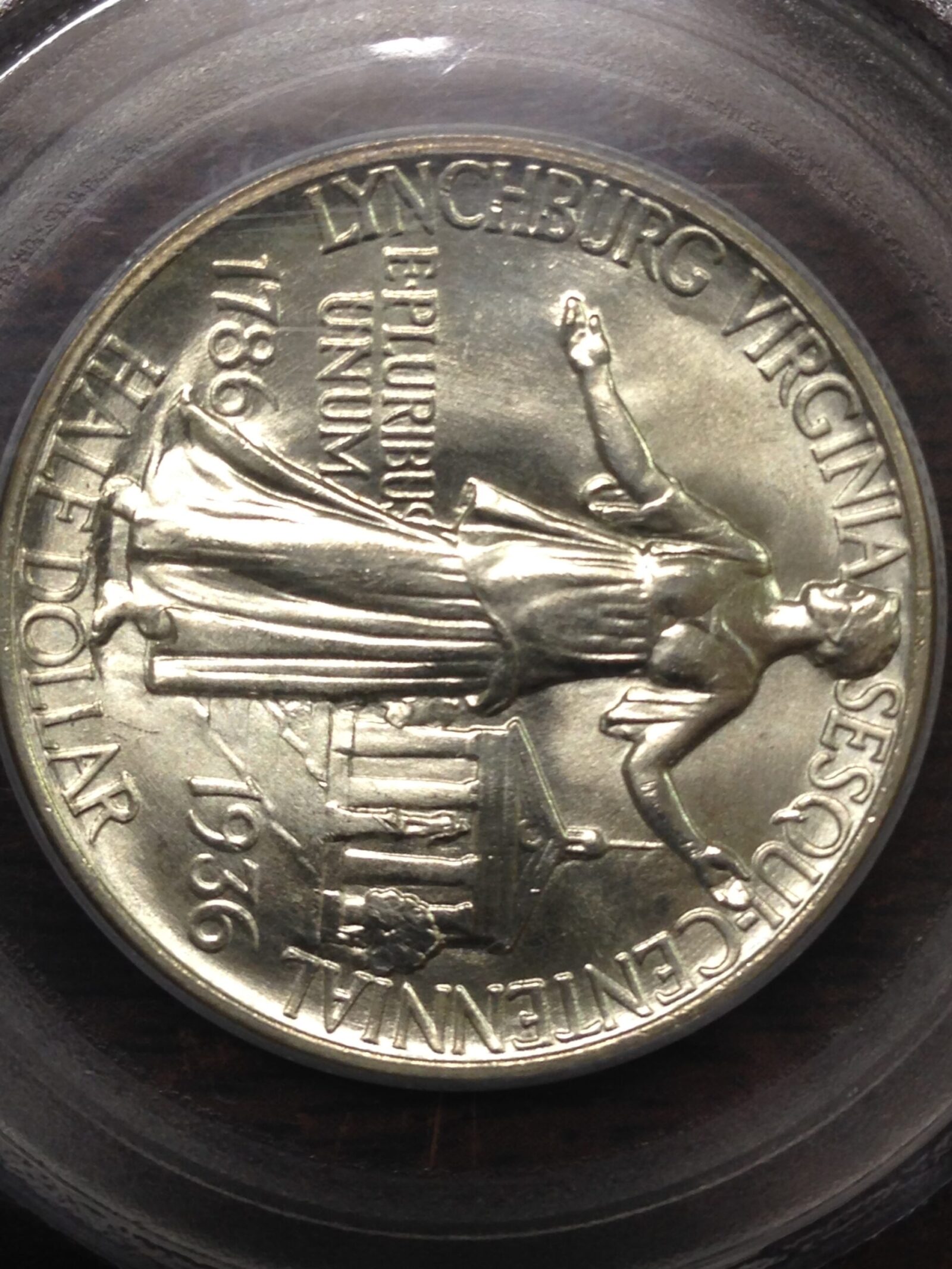 1936 Lynchburg Commemorative Half Dollar PCGS MS66 - Image 2