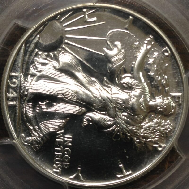 1941 Walking Liberty Half Dollar PCGS PR65 "No Initials"
