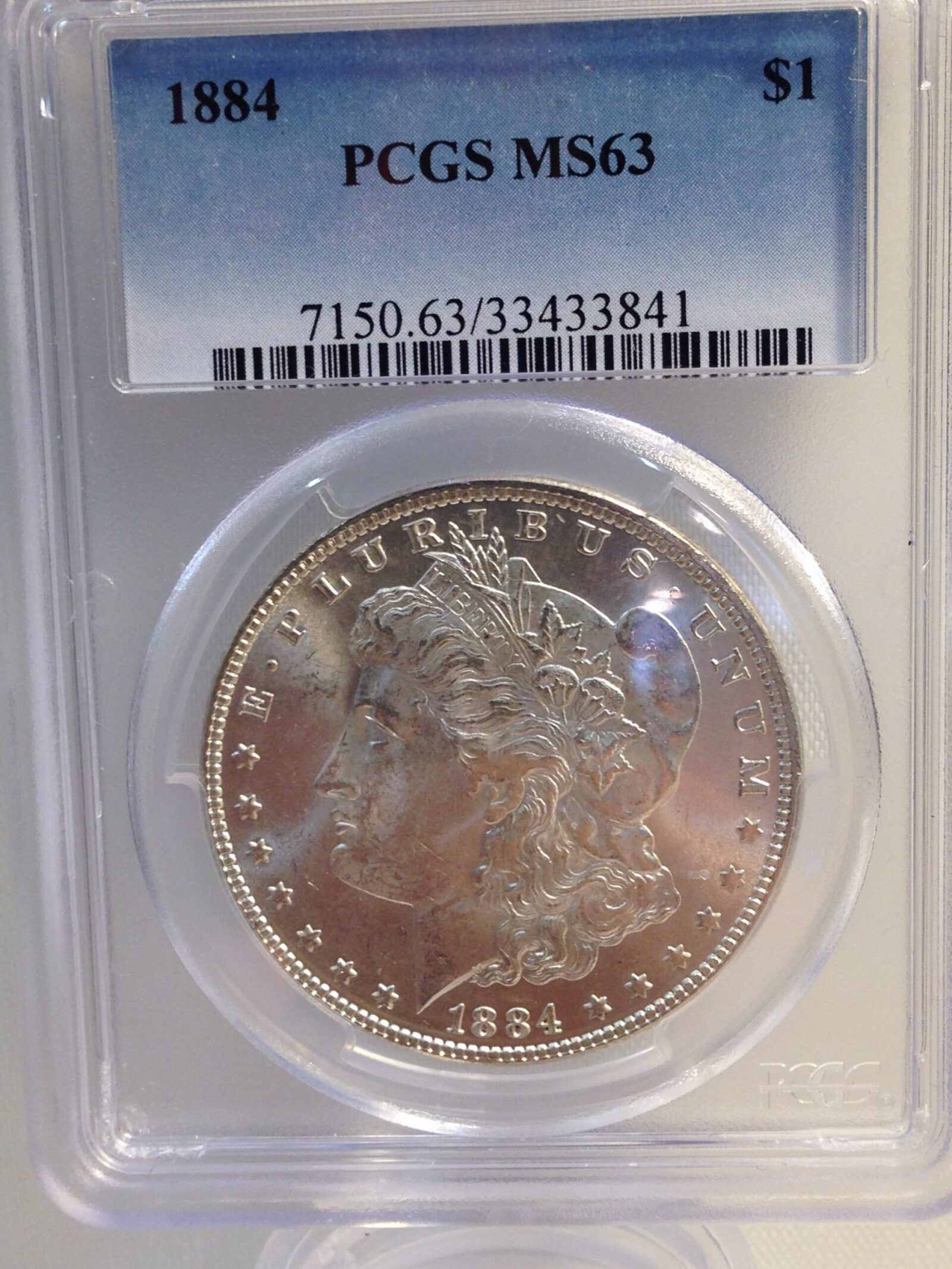 1884 Morgan Silver Dollar PCGS MS63 - Image 3