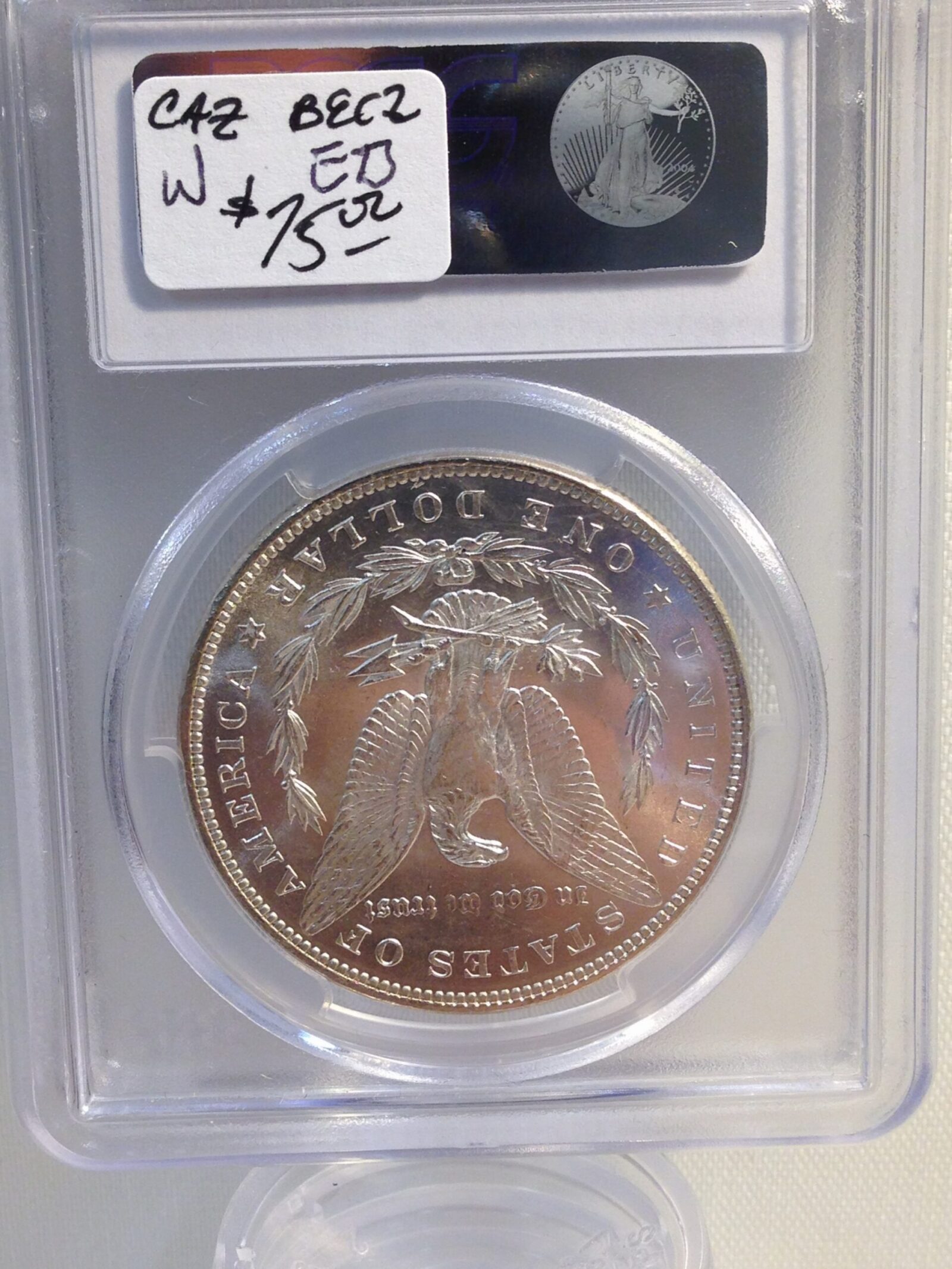 1884 Morgan Silver Dollar PCGS MS63 - Image 4