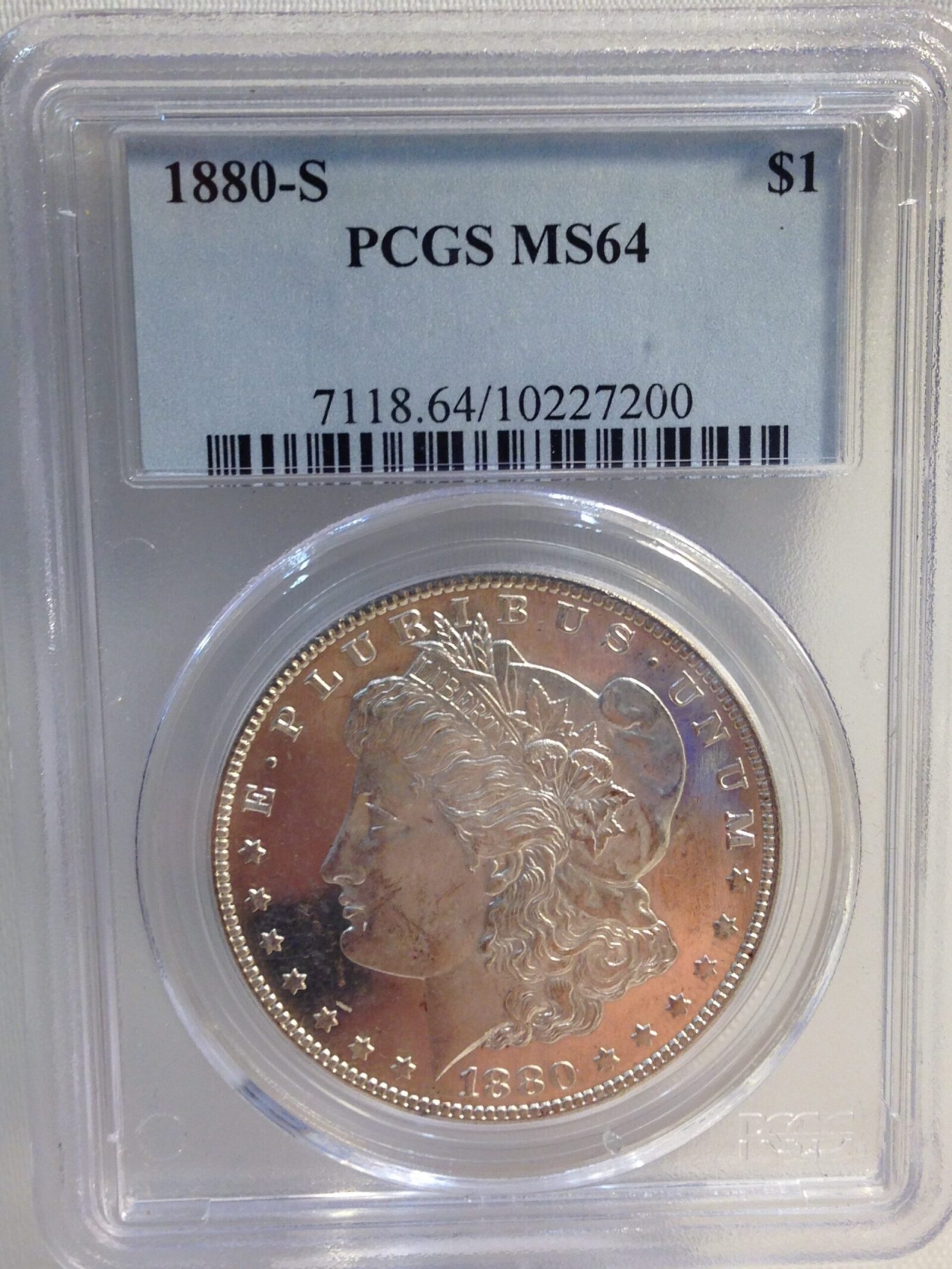 1880-S Morgan Silver Dollar PCGS MS64 - Image 3