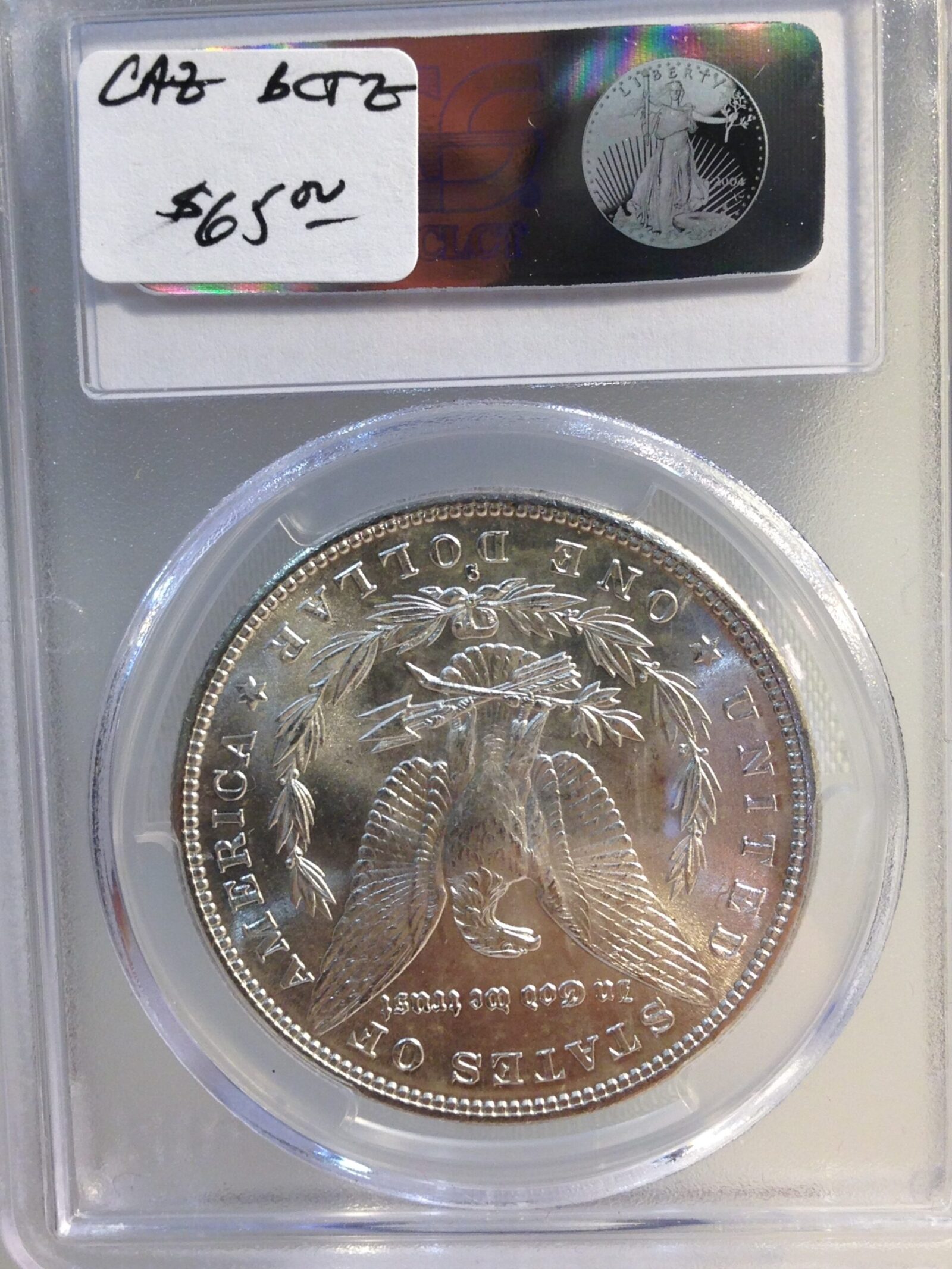 1882-S Morgan Silver Dollar PCGS MS63 - Image 4