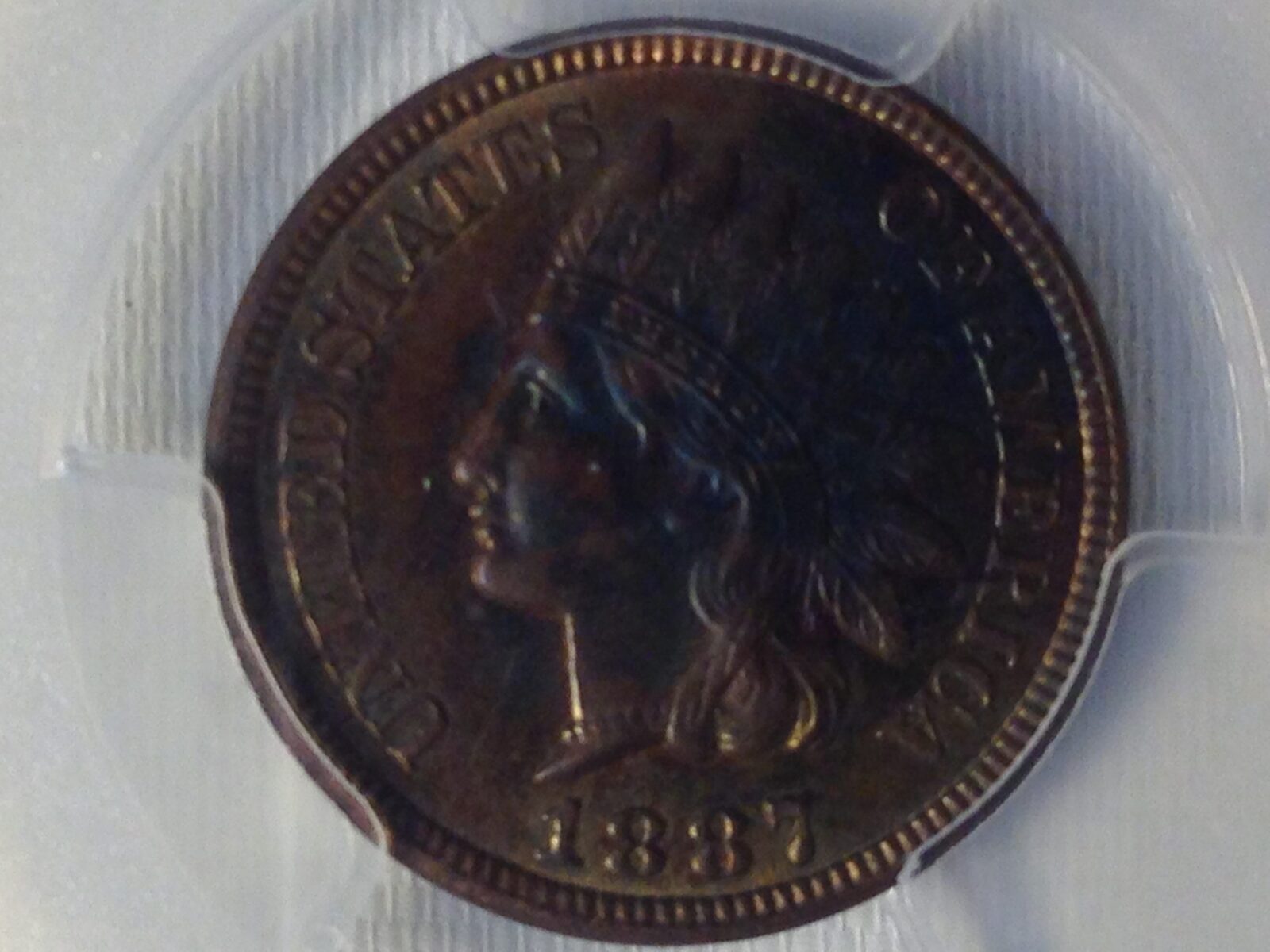 1887 Indian Head Cent PCGS MS62 BN