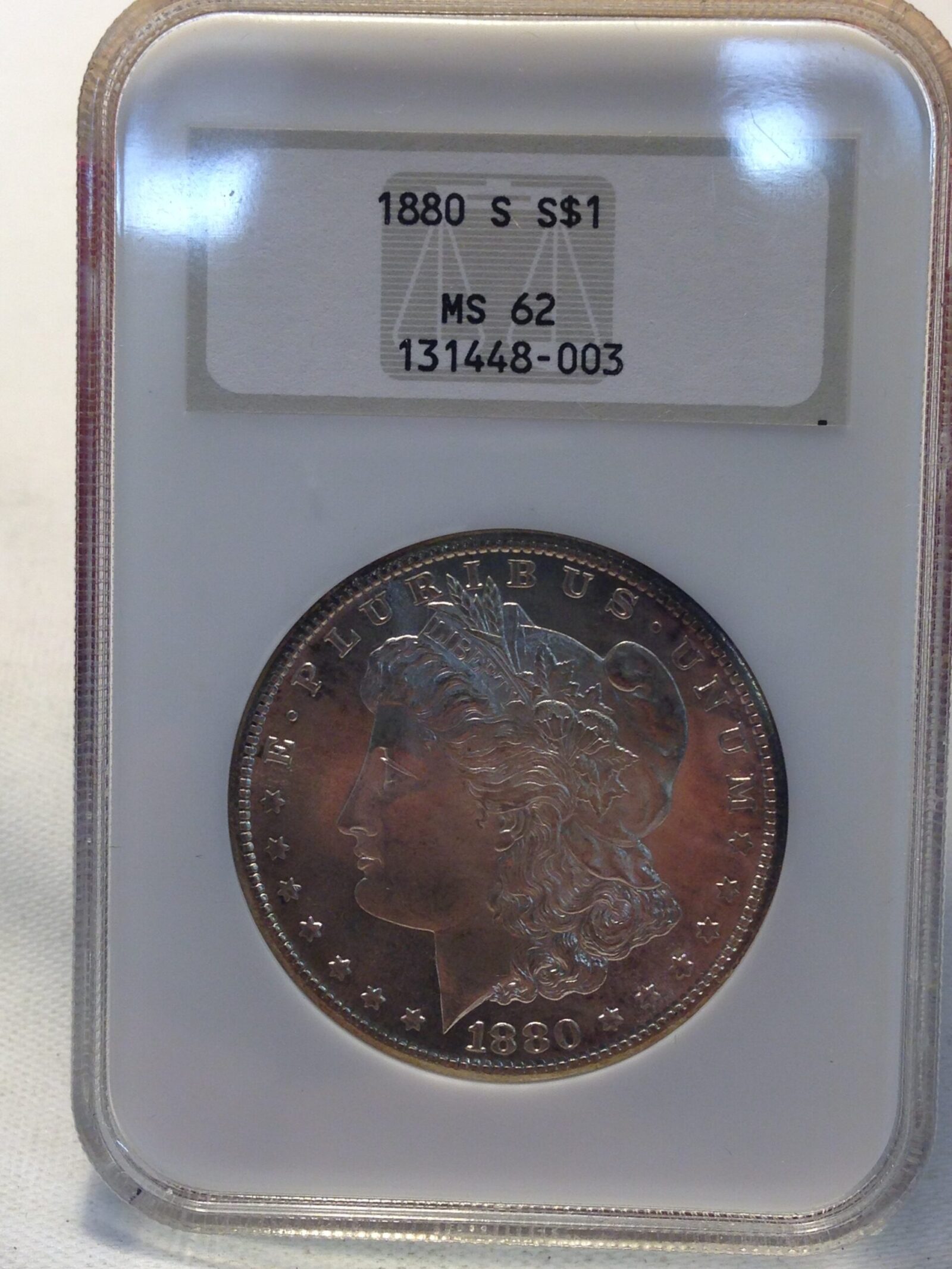 1880-S Morgan Silver Dollar NGC MS 62 - Image 3
