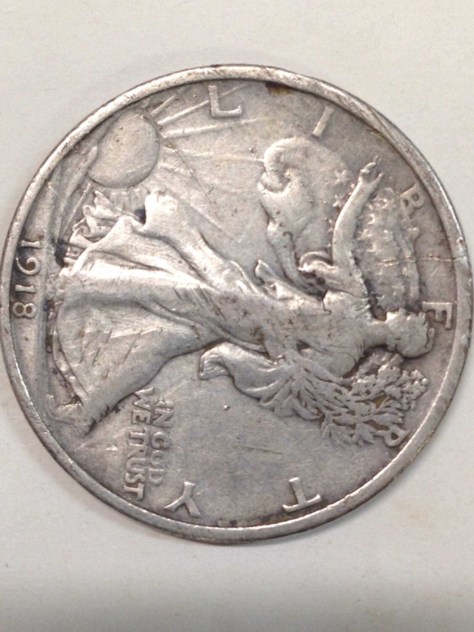 1918 Walking Liberty Half Dollar VG