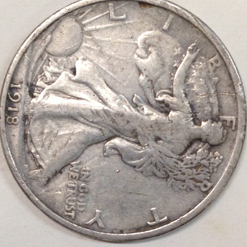 1918 Walking Liberty Half Dollar F
