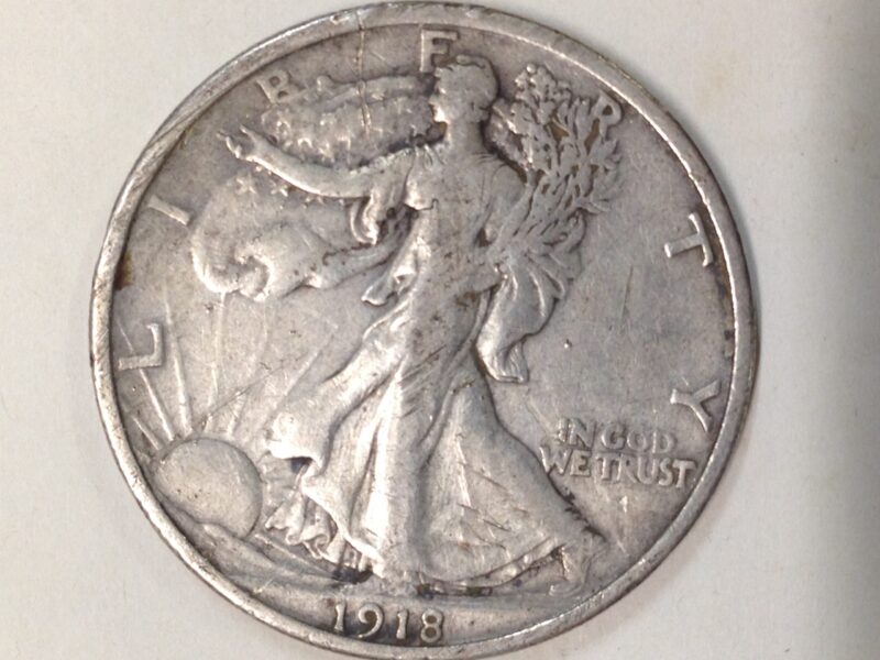 1918 Walking Liberty Half Dollar F