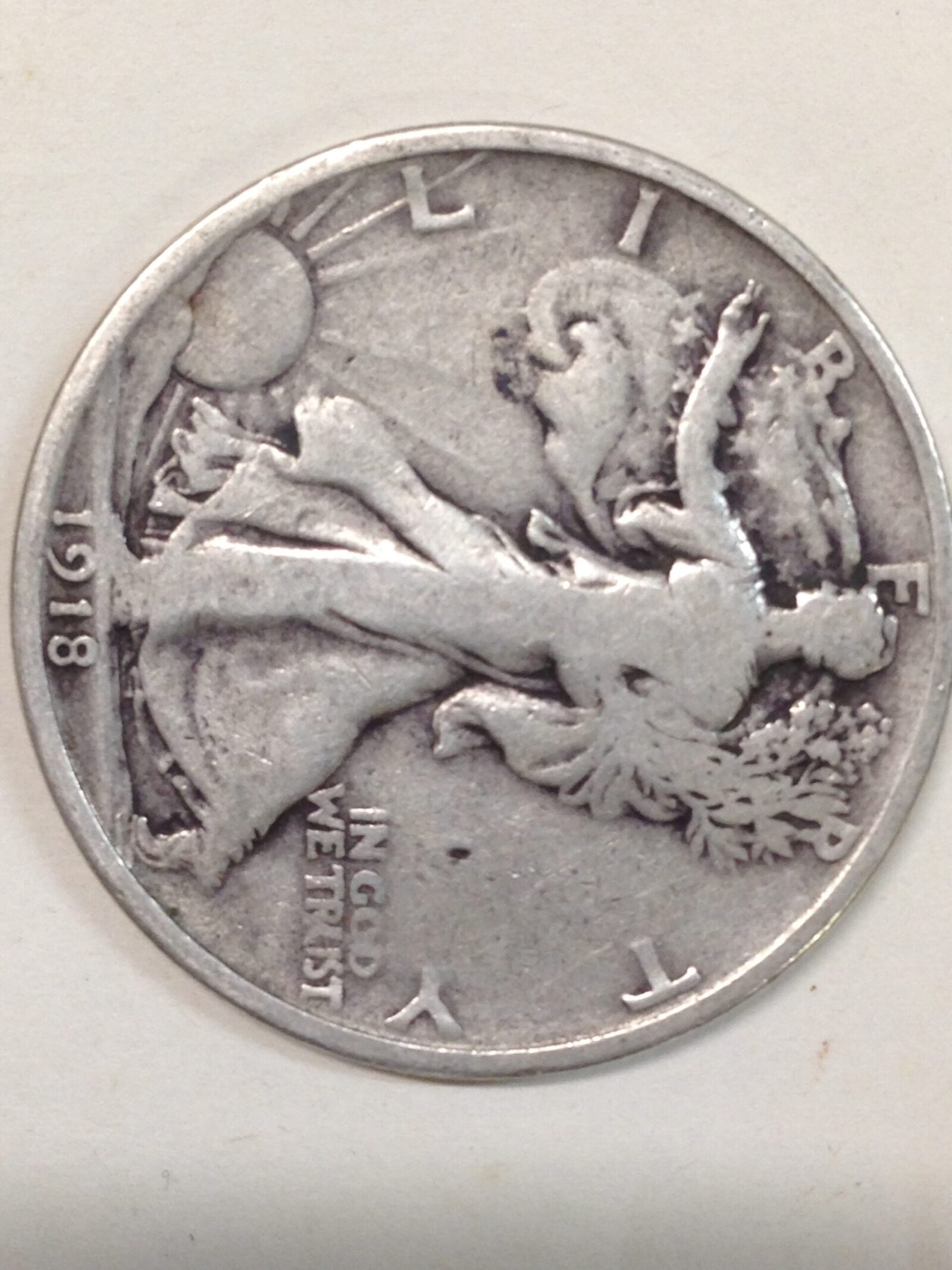 1918-S Walking Liberty Half Dollar VF