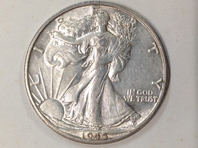 1945-D Walking Liberty Half Dollar AU