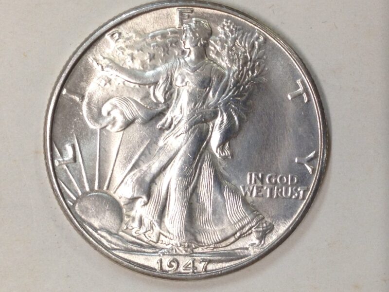 1947-D Walking Liberty Half Dollar AU