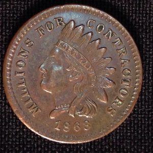 Ca. 1865 “Army & Navy” Civil War Token XF | Nashua Coins and