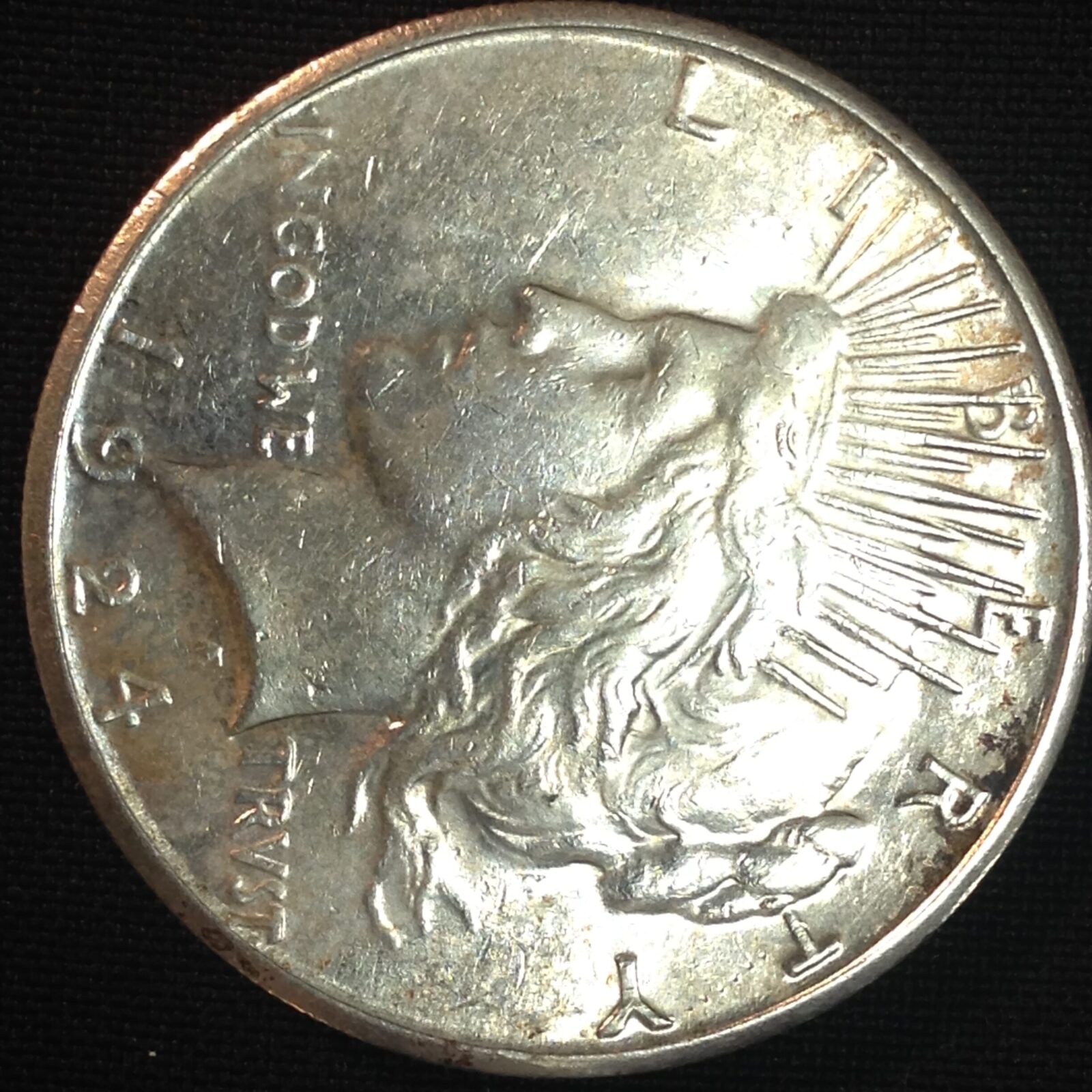 1924-S Peace Dollar Ch AU