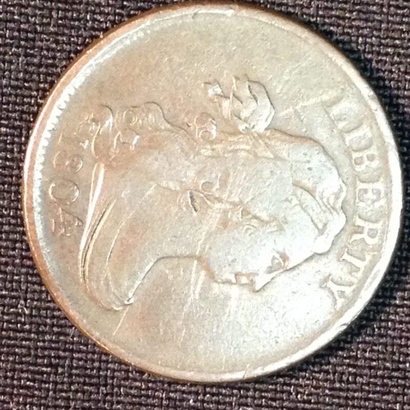 1804 Half Cent Crosslet 4 with Stems VF