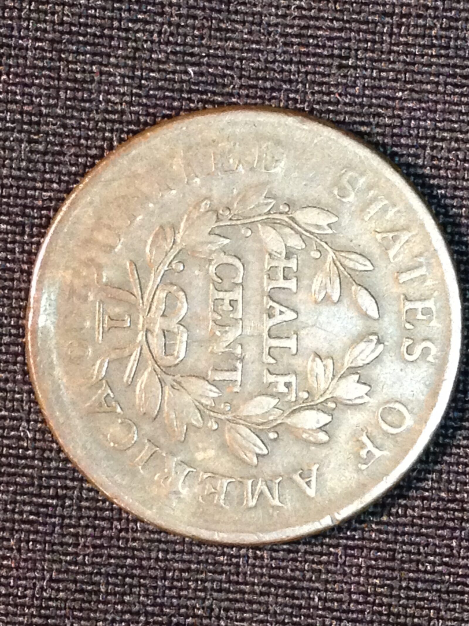 1804 Half Cent Crosslet 4 with Stems VF - Image 2