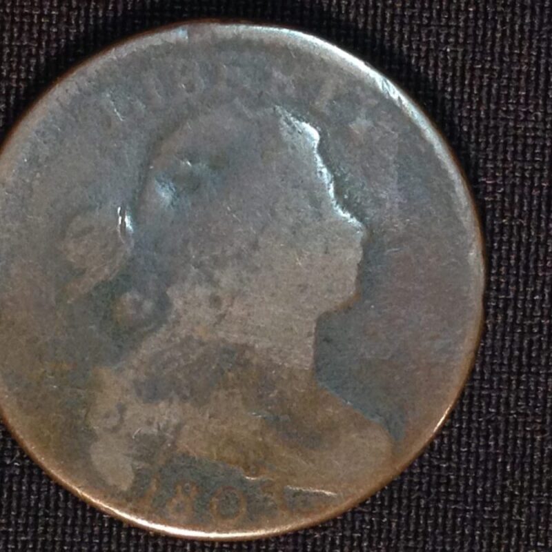 1803 Large Cent Small Date, Large Fraction, Stems G