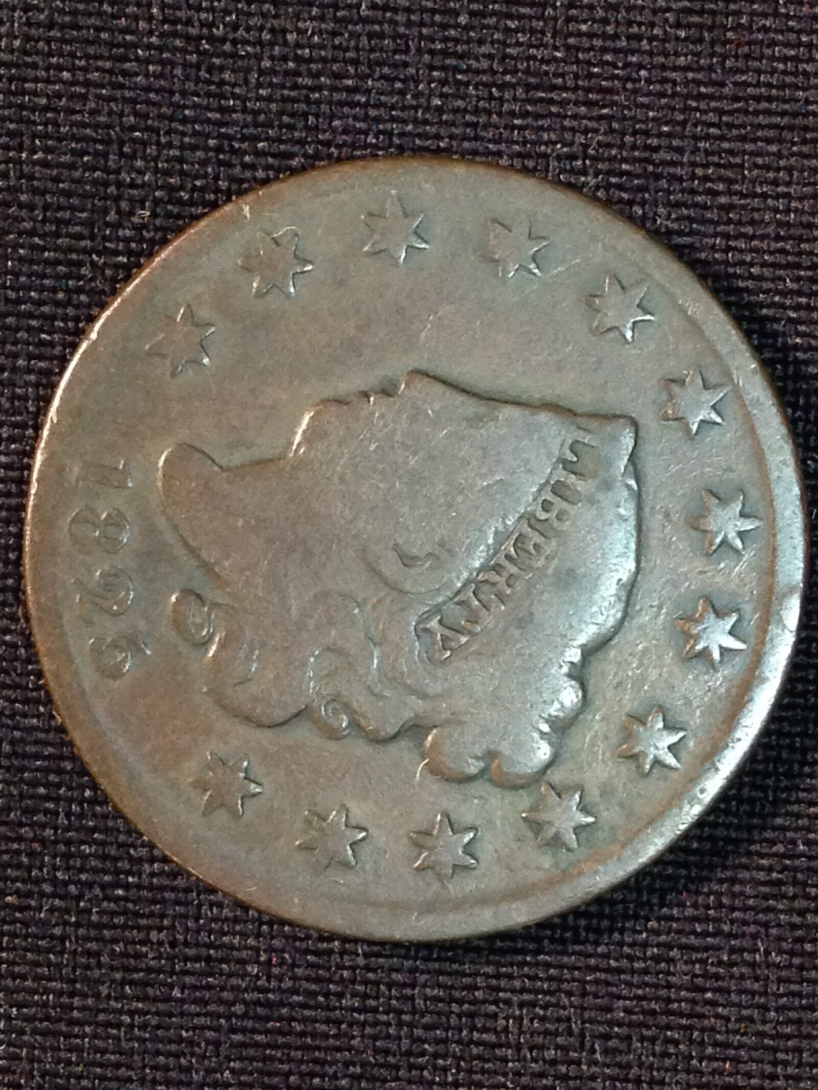 1825 Large Cent F