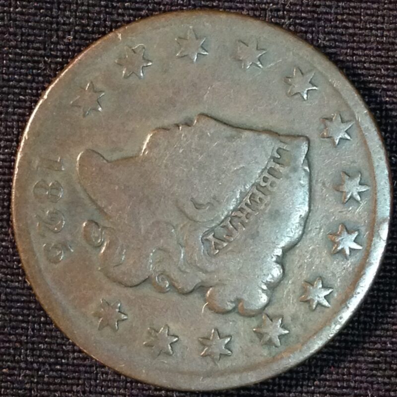 1825 Large Cent F