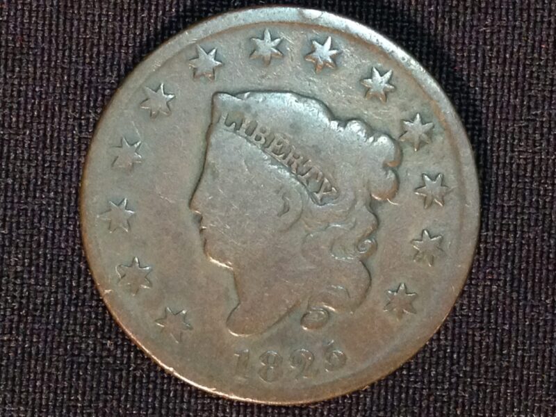 1825 Large Cent F